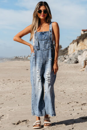 Σαλοπέτα τζιν με φαρδιά πόδια Denim Overall